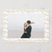 Monogram Gold Crest Classic Elegante trouwfoto Save The Date (Achterkant)