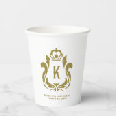 Monogram Gold Crest papieren bekertje Bekers (Voorkant)