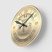 Monogram Gold Doctor Medical Clinic Clock Ronde Klok (Hoek)