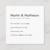 Monogram Gold Double Ring Vierkante Visitekaartje (Achterkant)