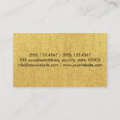 Monogram Gold Elegant Canvas Visitekaartje (Achterkant)