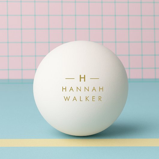 Monogram Gold | Elegant-minimalistische klas Pingpongbal