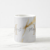 Monogram Gold en grijze marmer Koffiemok (Center)