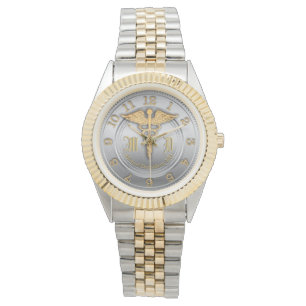Monogram Gold en Silver Look Watch Horloge
