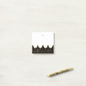 Monogram Gold en zwart Deco Patroon Post-it® Notes (Op bureau)