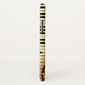 Monogram Gold- en zwarte muzieksleutels Case-Mate iPhone Case (Achterkant / rechts)