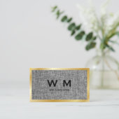 Monogram | Gold Executive | Materiaal van weefsel Visitekaartje (Staand voorkant)