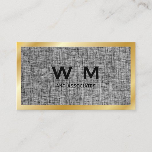 Monogram | Gold Executive | Materiaal van weefsel Visitekaartje (Voorkant)