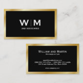 Monogram | Gold Executive Visitekaartje (Voorkant / Achterkant)