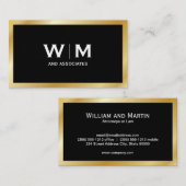 Monogram | Gold Executive Visitekaartje (Voorkant / Achterkant)