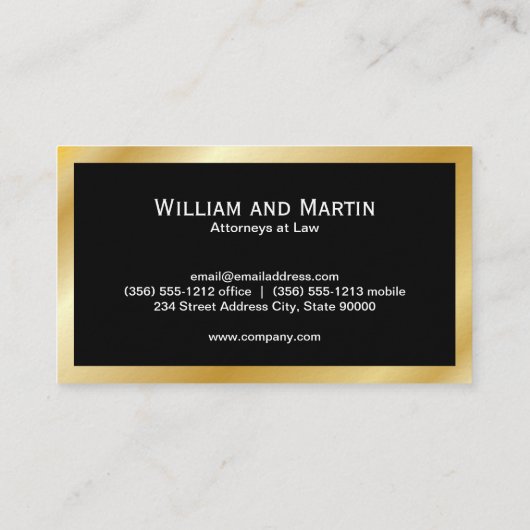 Monogram | Gold Executive Visitekaartje (Achterkant)