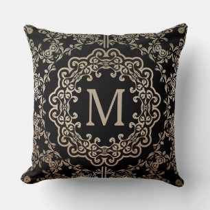 Monogram Gold Filigree Motif Sierkussen