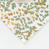 Monogram Gold Floral Wedding Gift Fleece Deken (Hoek)