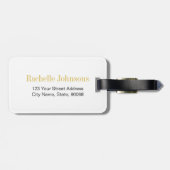 Monogram Gold Foil Heart Bagagelabel (Achterkant horizontaal)