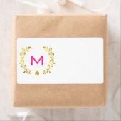 Monogram Gold Foil Laurel & Spade Etiket (Insitu)