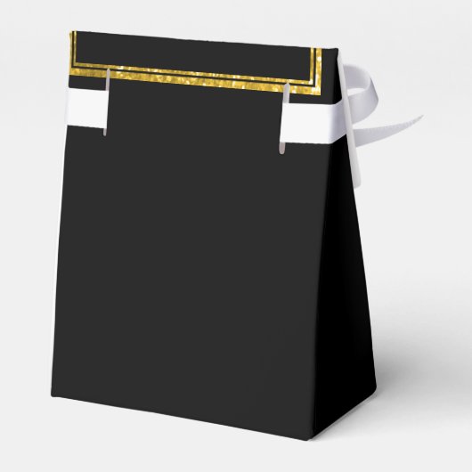 Monogram | Gold Glitter Party Bedankdoosjes (Achterkant)