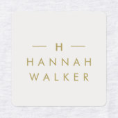 Monogram Gold Grey | Minimale elegante kleding Labels (Design 2)