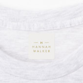 Monogram Gold Grey | Minimale elegante kleding Labels (Aangebracht)