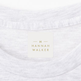 Monogram Gold Grey | Minimale elegante kleding Labels