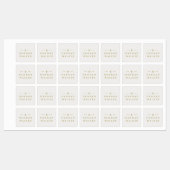 Monogram Gold Grey | Minimale elegante kleding Labels (Vel)