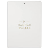 Monogram Gold Grey | Minimale legant Modern Klembord (Achterkant)