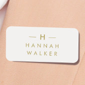 Monogram Gold Grey | Minimale legant Modern Naamplaatje