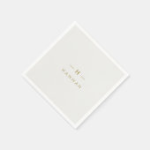 Monogram Gold Grey | Minimale legant Modern Servet (Hoek)