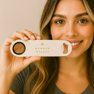Monogram Gold Grey   Minimale legant Modern Speed Flessenopener