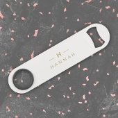 Monogram Gold Grey | Minimale legant Modern Speed Flessenopener