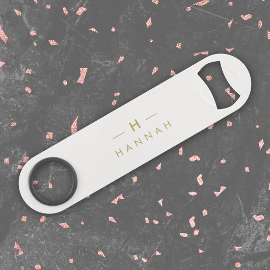 Monogram Gold Grey | Minimale legant Modern Speed Flessenopener