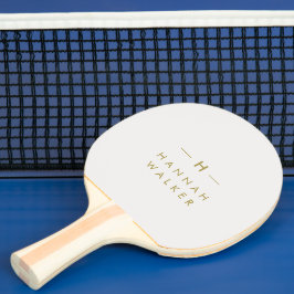 Monogram Gold Grey | Minimale legant Modern Tafeltennisbatje