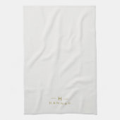 Monogram Gold Grey | Minimale legant Modern Theedoek (Verticaal)