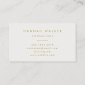 Monogram Gold Grey | Minimale legant Modern Visitekaartje (Achterkant)
