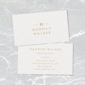 Monogram Gold Grey | Minimale legant Modern Visitekaartje
