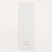 Monogram Gold Grey | Minimale legant Modern Yogamat (Voorkant)