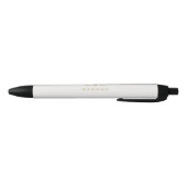 Monogram Gold Grey | Minimale legant Modern Zwarte Inkt Pen (Bodem)
