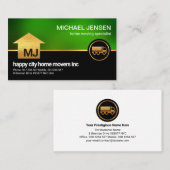 Monogram Gold Home Truck Luminous Green Trucker Visitekaartje (Voorkant / Achterkant)