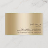 Monogram Gold Initiaal Leopard Print Elegant Visitekaartje (Achterkant)