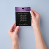 Monogram Gold initiaal Logo Modern zwart-Paars Flyer (Hand)