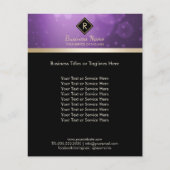 Monogram Gold initiaal Logo Modern zwart-Paars Flyer (Voorkant)