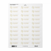 Monogram Gold Kerstmis - Retouradres Etiket (Full Sheet)