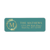 Monogram Gold Kerstmis - Retouradres Etiket (Voorkant)