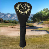 Monogram Gold Laurel Leaf Star Golfheadcover