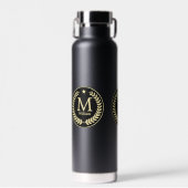 Monogram Gold Laurel Leaf Star Waterfles (Voorkant)
