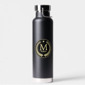 Monogram Gold Laurel Leaf Star Waterfles (Links)
