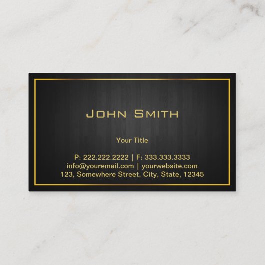 Monogram Gold Laurel Wreath Elegant Visitekaartje (Achterkant)