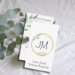 Monogram Gold Lijst Fotograaf QR Verticaal Visitekaartje