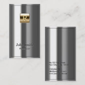 Monogram Gold Logo Metallic Visitekaartje (Voorkant / Achterkant)