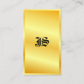 Monogram Gold look Klassieke stijltekst Sjabloon Visitekaartje (Voorkant)