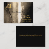 Monogram Gold  Metaal Visitekaartje (Voorkant / Achterkant)